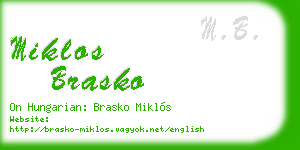 miklos brasko business card